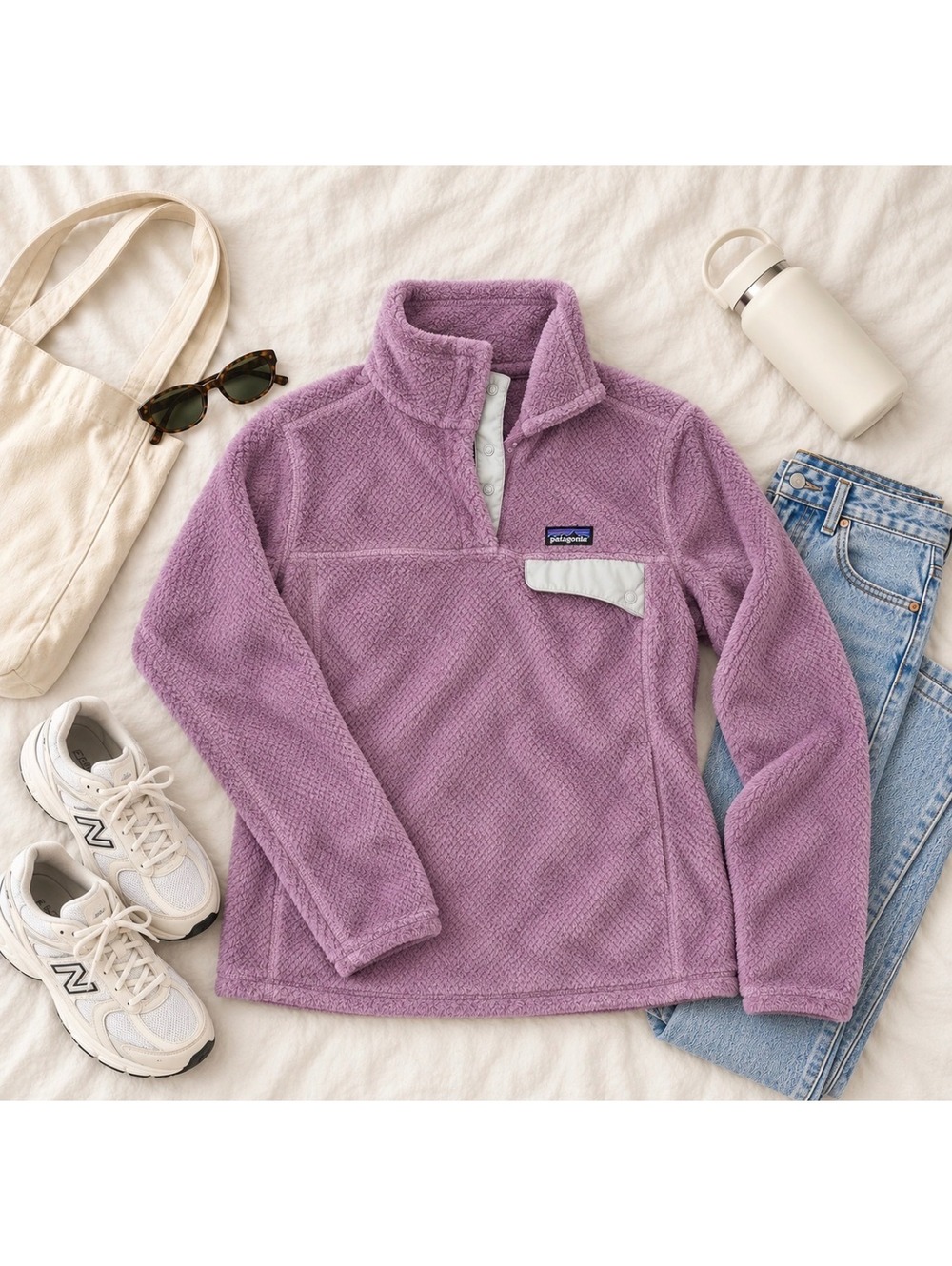 Patagonia Women’s Re-Tool Snap-T Fleece Pullover Mauve Purple Size Small
